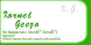 kornel geczo business card